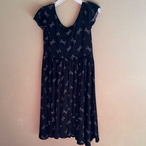Dot Dot Smile Black Bow Print Kids Dress